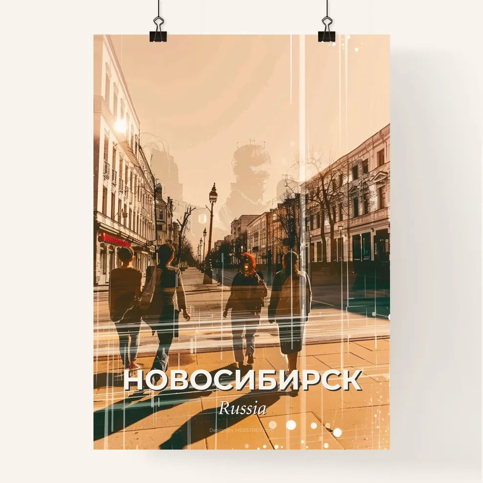 Novosibirsk Skyline Minimalist City Home Decor Poster