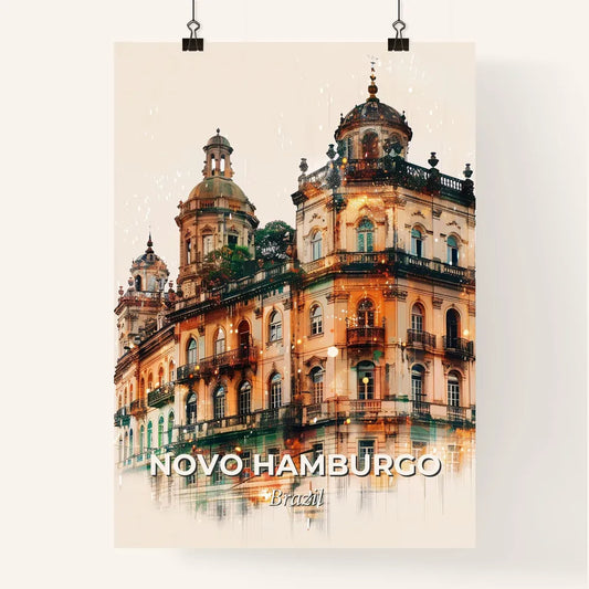 Novo Hamburgo Skyline Cityscape Architecture Art Poster