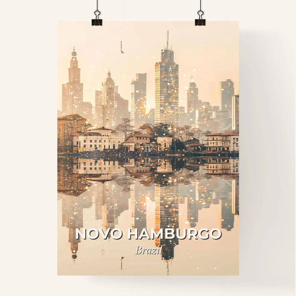 Novo Hamburgo: Icons and Lights on Canvas Poster