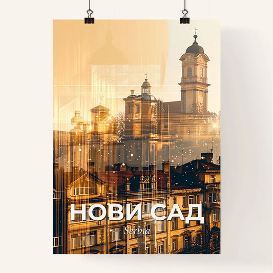 Novi Sad Cityscape Composite Art Panorama Poster