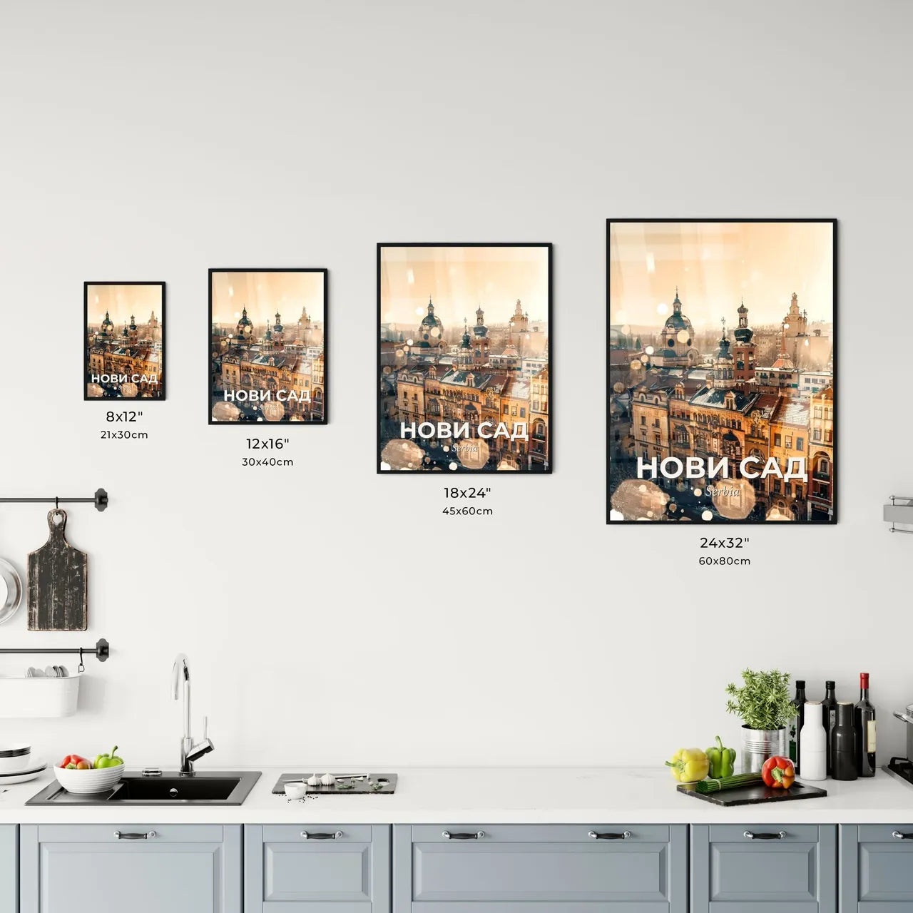 Novi Sad Skyline Double Exposure Cityscape Art Office Art