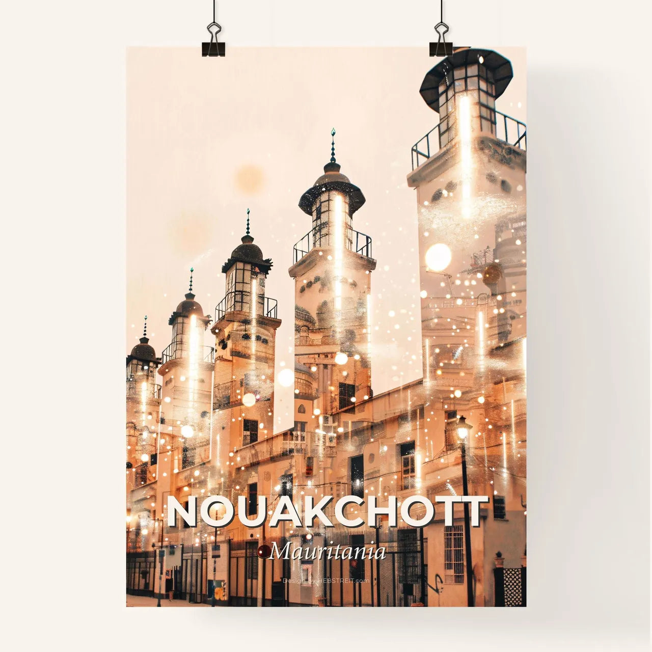 Nouakchott Skyline Composite Art Cityscape Poster Poster