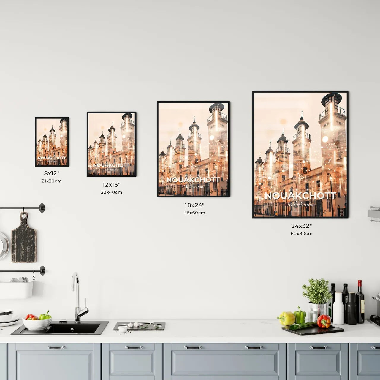 Nouakchott Skyline Composite Art Cityscape Poster Office Art