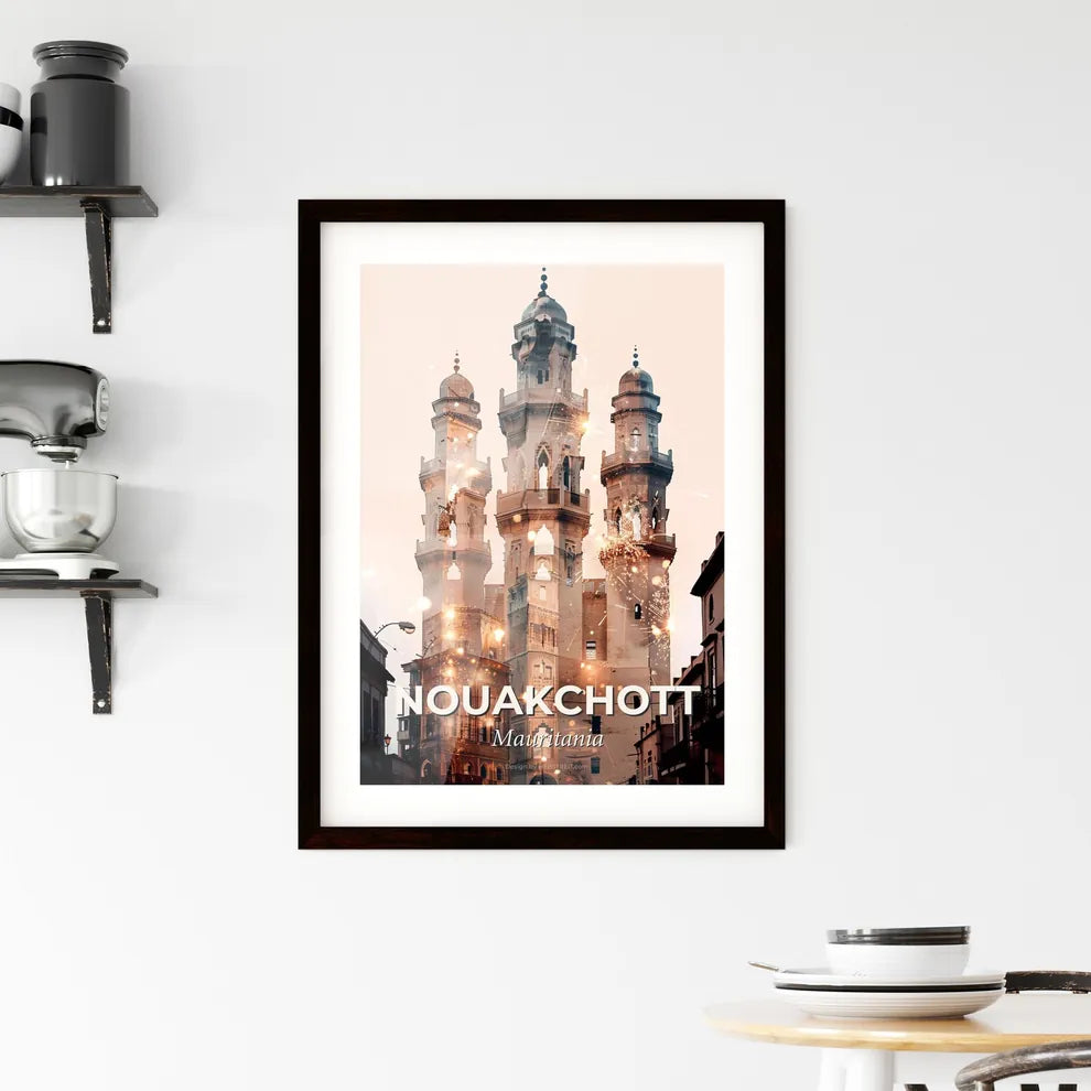 Nouakchott Architecture Skyline Art Poster Framed Print
