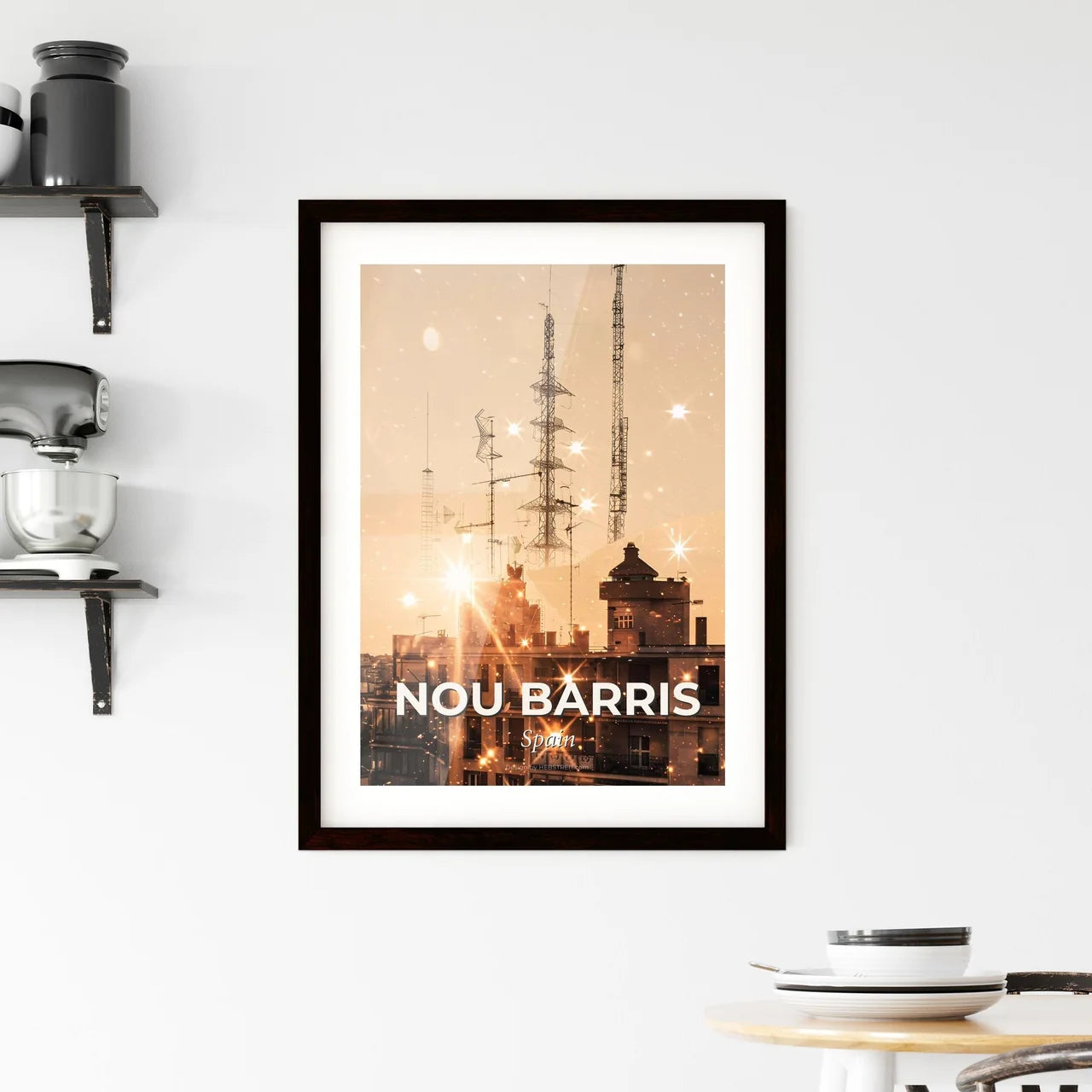 Nou Barris City Symphony in Light and Color Framed Print