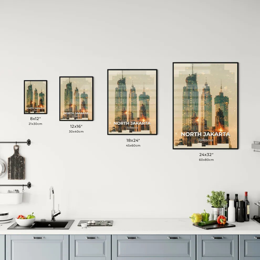 Jakarta Skyline Double Exposure Composite Art Office Art