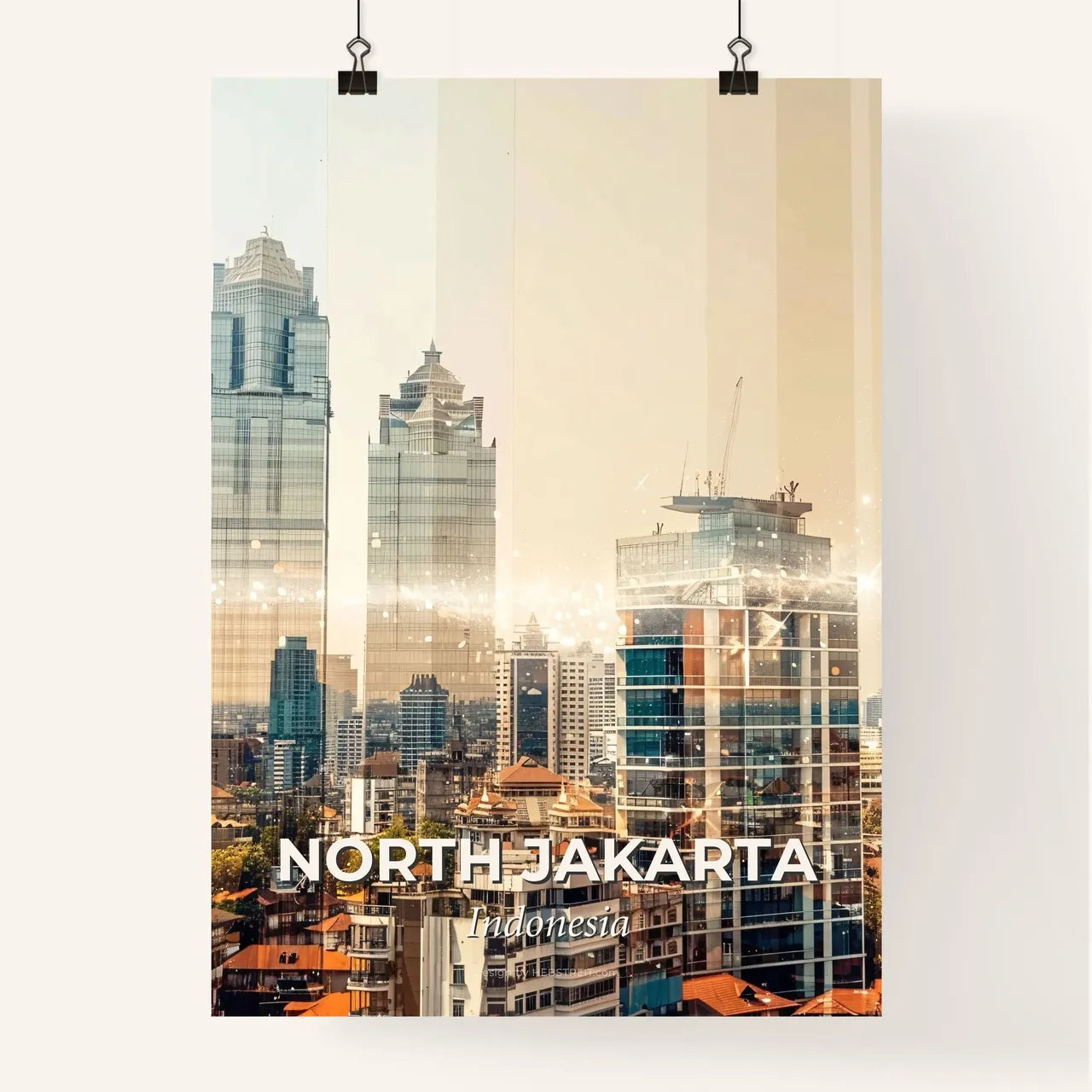 North Jakarta Skyline: Lights and Icons Poster