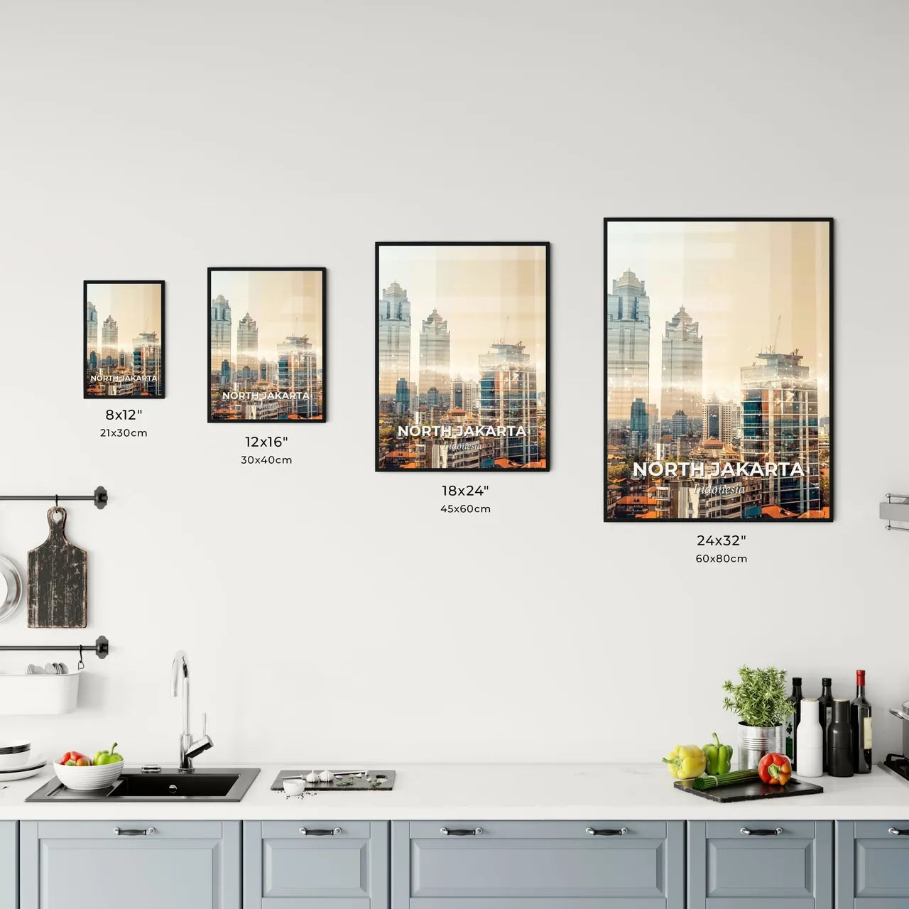 North Jakarta Skyline: Lights and Icons Office Art