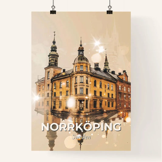 Norrkoping Sweden City Skyline Art Poster Home Decor Poster