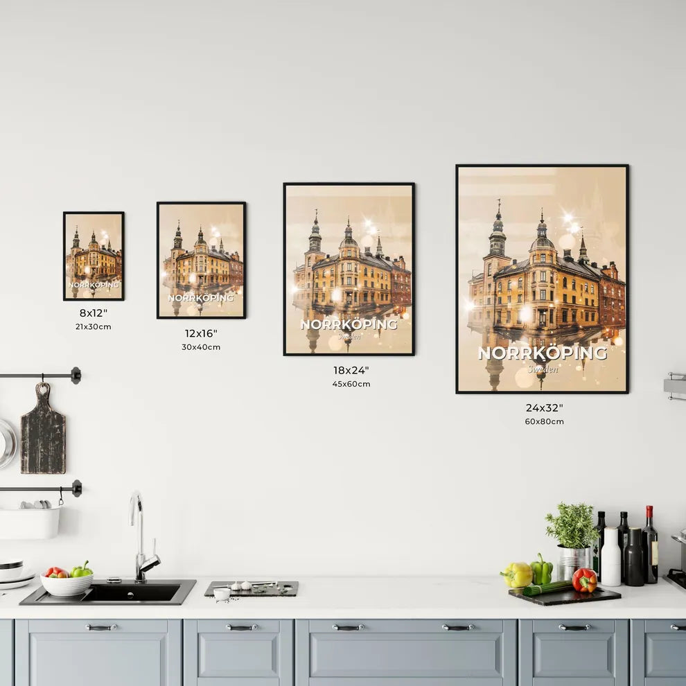 Norrkoping Sweden City Skyline Art Poster Home Decor Office Art