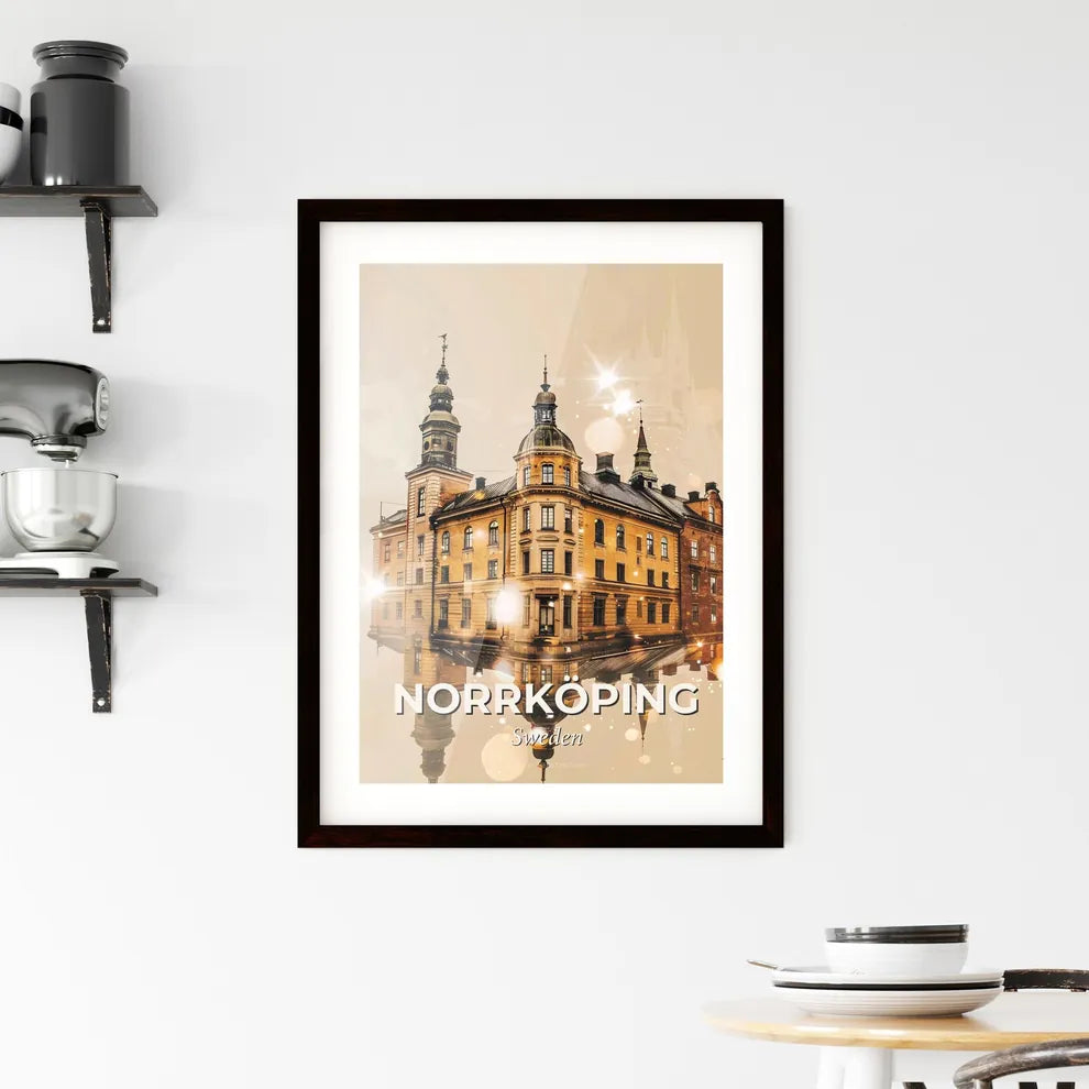 Norrkoping Sweden City Skyline Art Poster Home Decor Framed Print