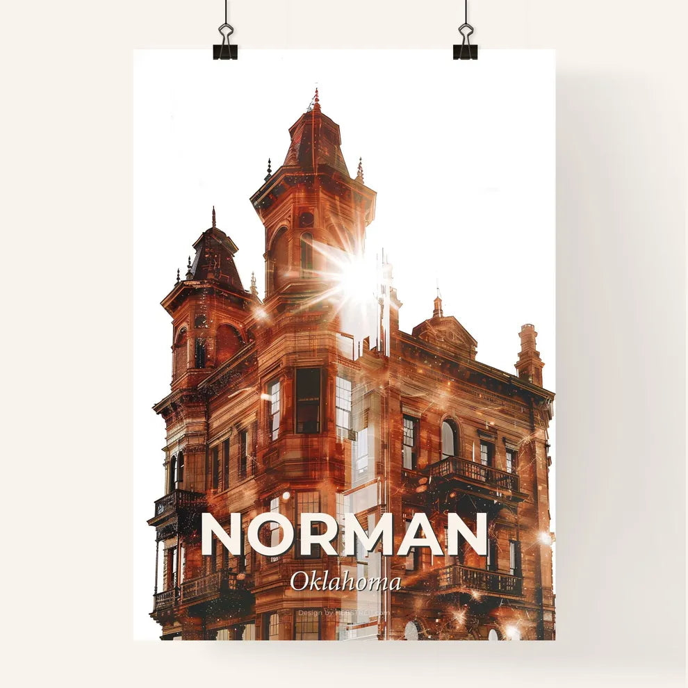 Norman Skyline Cityscape Art Print Poster