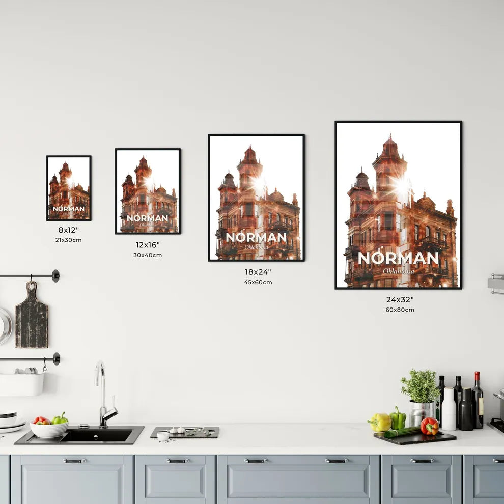 Norman Skyline Cityscape Art Print Office Art
