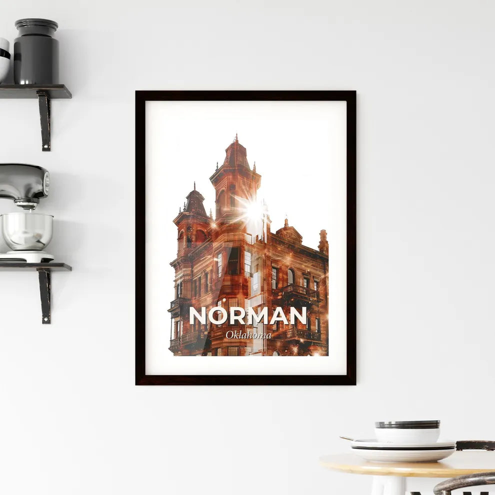 Norman Skyline Cityscape Art Print Framed Print