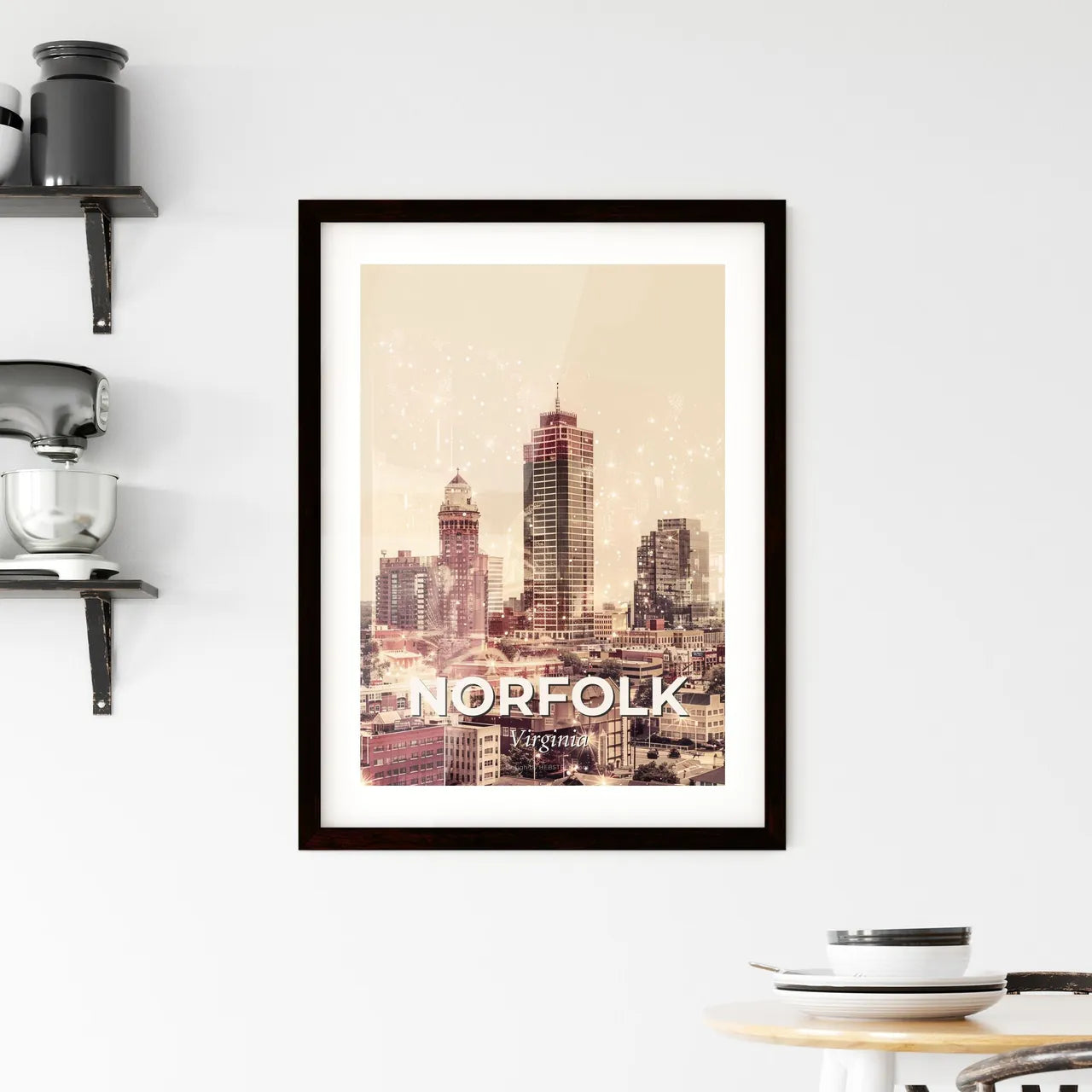 Norfolk Skyline Framed Print