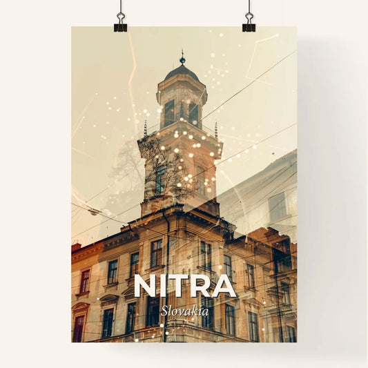 Nitra Skyline Canvas Wall Art Bright Beige Composite Poster