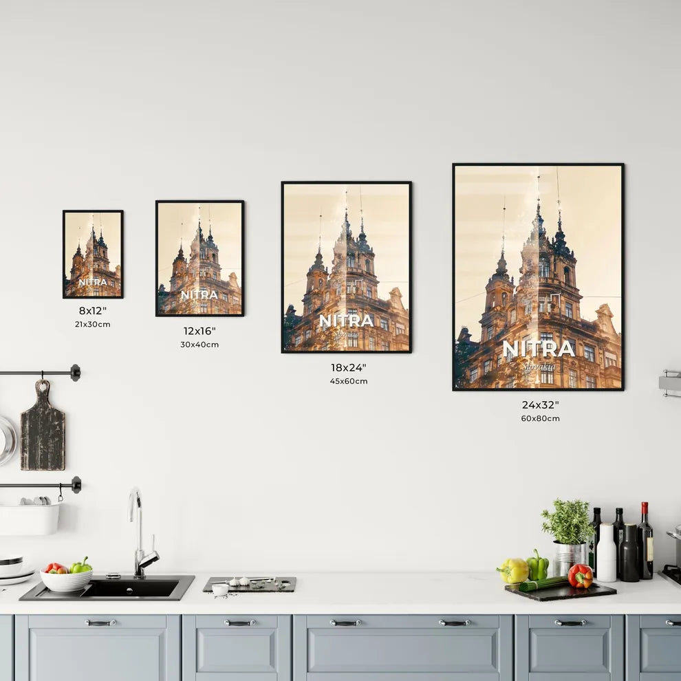Nitra City Skyline Poster: Local Art, Bright Backdrop Office Art