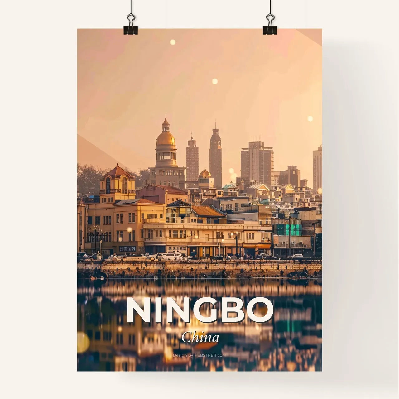 Ningbo Skyline Poster Captivating City Charm Poster
