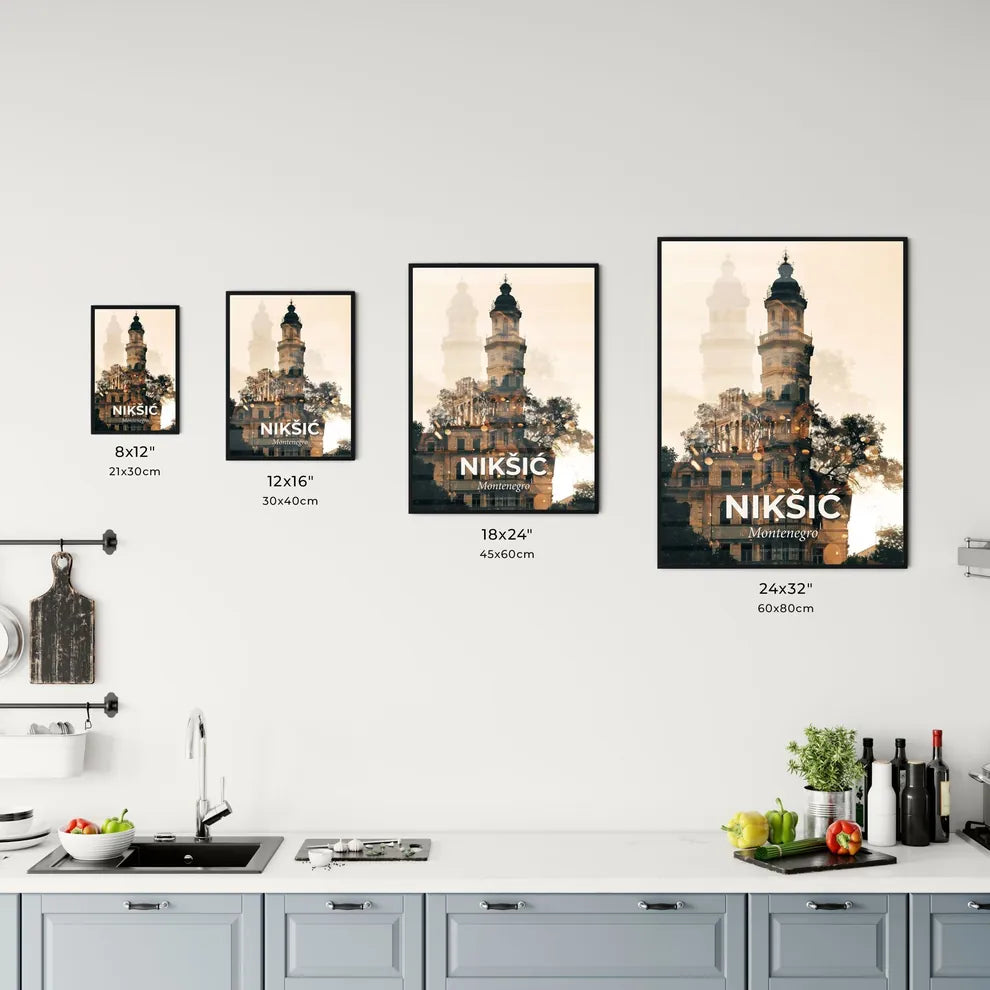 Nikšić, Montenegro: City Icons Skyline Art Office Art