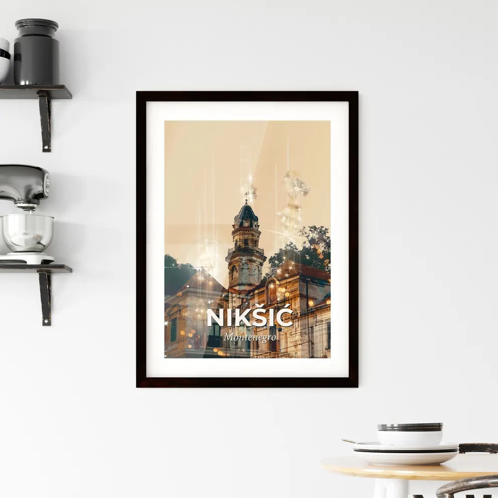 NikÅ¡iÄ‡ Cityscape Panorama Sparkle Poster Framed Print