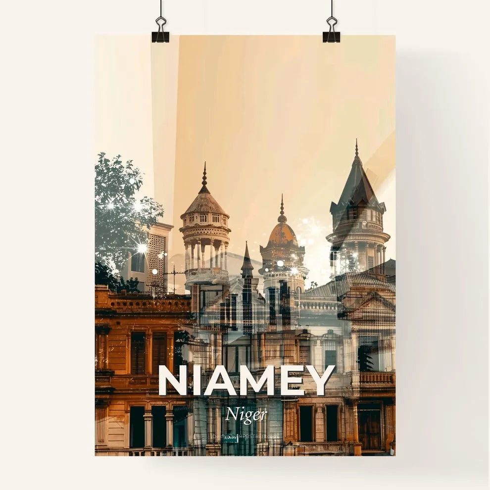 Niamey Skyline: Niger Architecture Composite Art Poster
