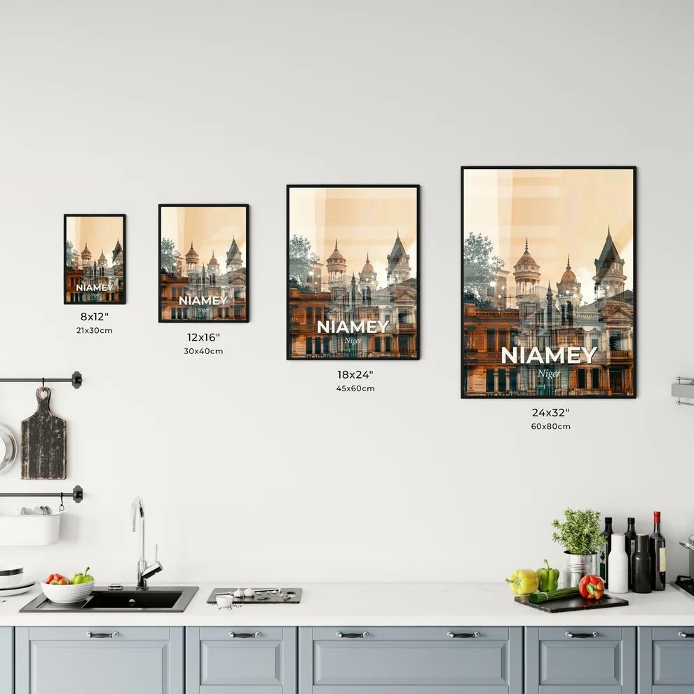 Niamey Skyline: Niger Architecture Composite Art Office Art