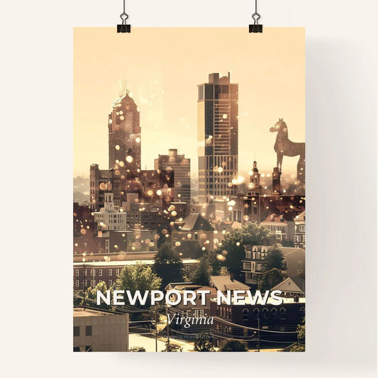 Newport News Skyline Canvas Print Poster