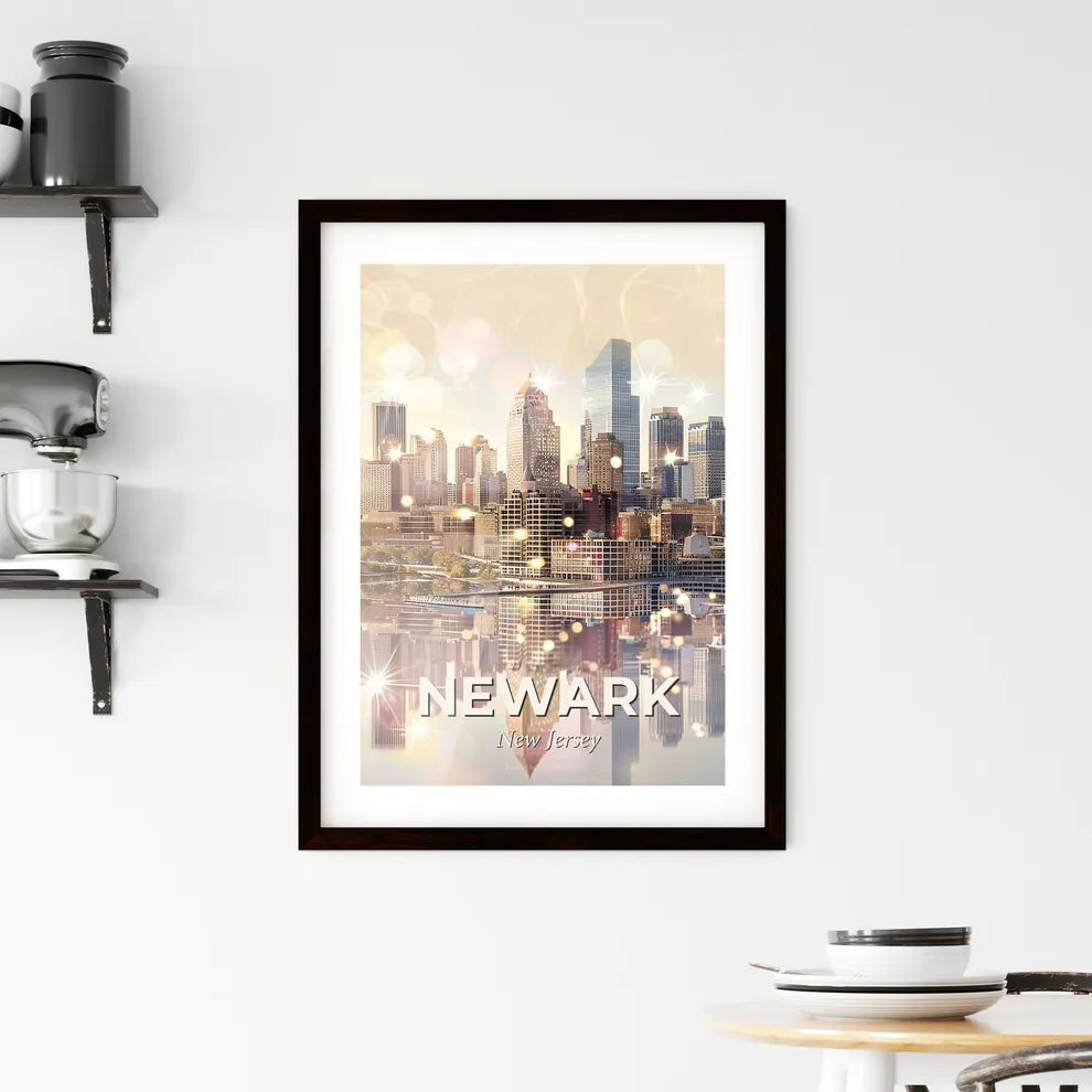 Newark, New Jersey: Urban Wonder in Double Light Framed Print