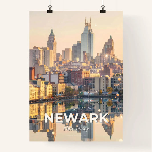 Newark Skyline: Double Exposure Art Composite Poster