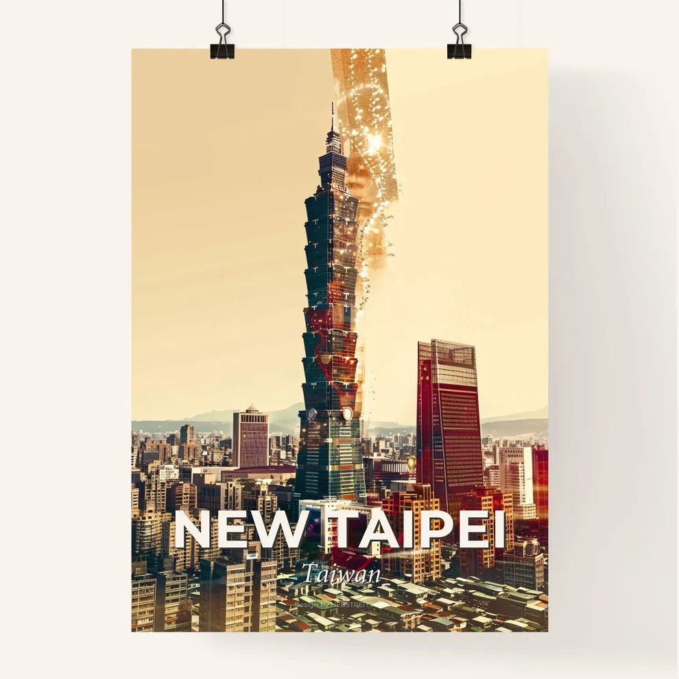 New Taipei City Skyline Poster Art Poster