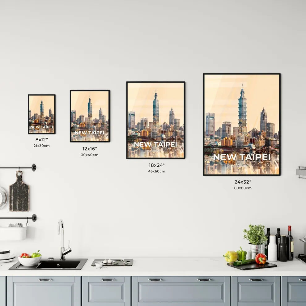 New Taipei Skyline Wonders in Double Exposure Office Art