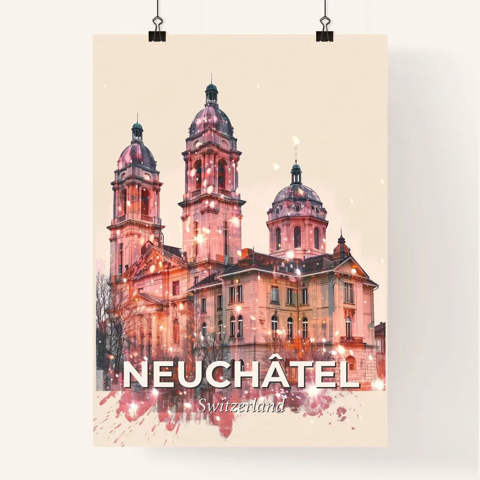 Neuchâtel City Skyline Mosaic Poster Poster