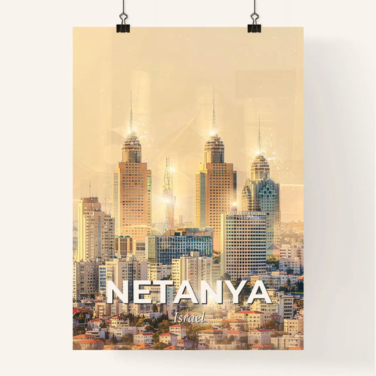 Netanya Skyline Architectural Art Poster Poster