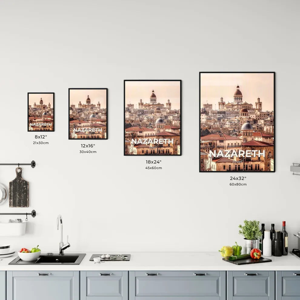 Nazareth Skyline Double Exposure Composite Art Poster Office Art