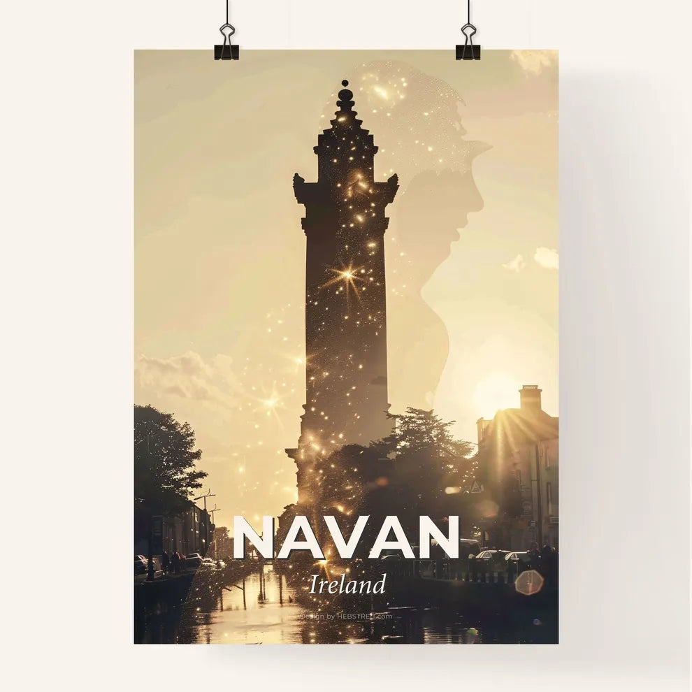 Navan Skyline Cityscape Double Exposure Art Poster
