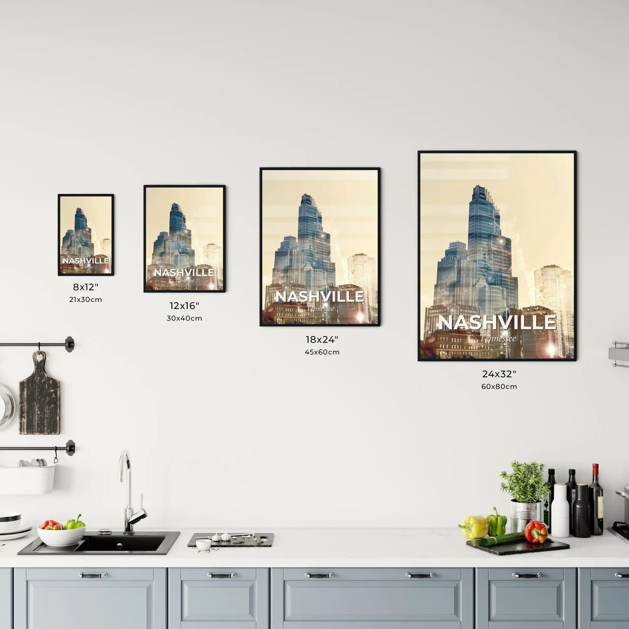 Nashville Sparkle Skyline Composite Office Art