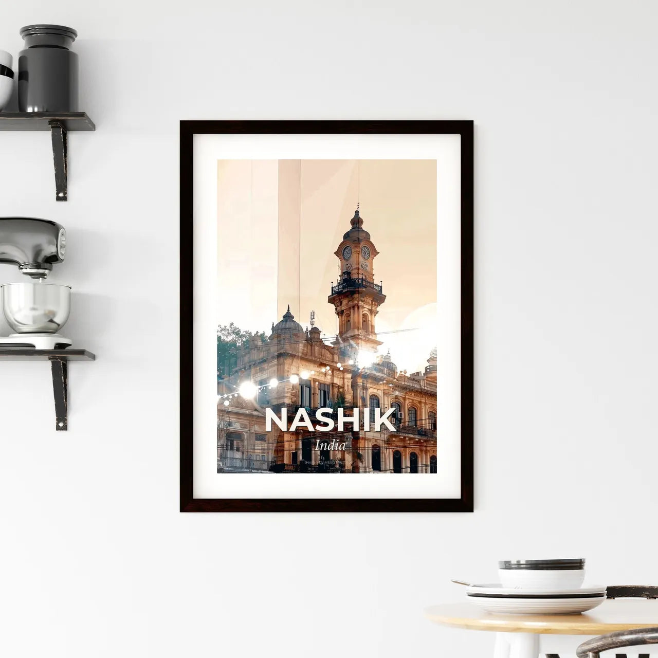 Nashik Cityscape Horizon Panorama Wall Art Framed Print