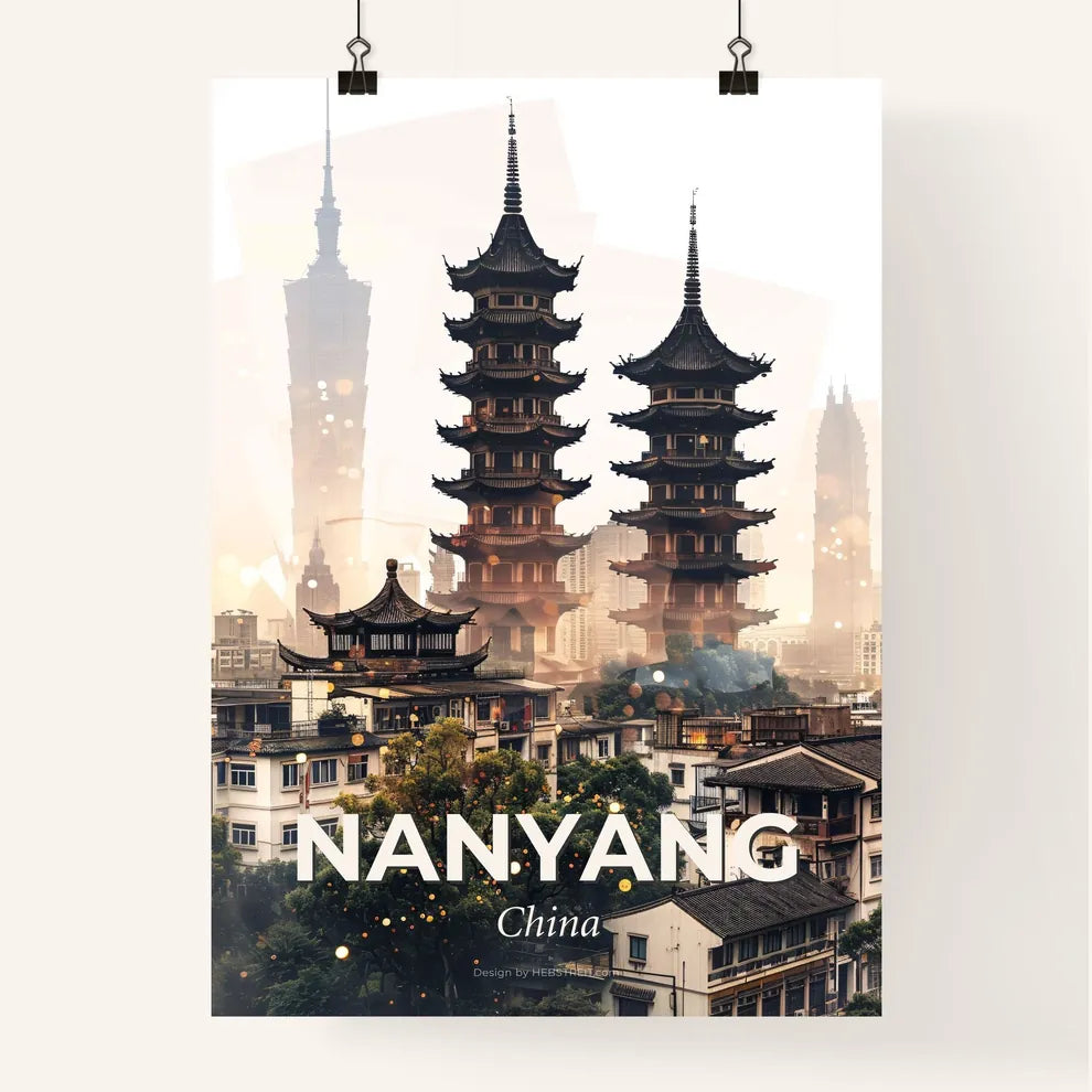 Nanyang Double Exposure Skyline Art Composite Poster