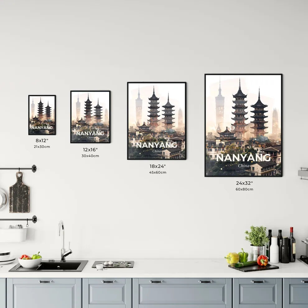 Nanyang Double Exposure Skyline Art Composite Office Art