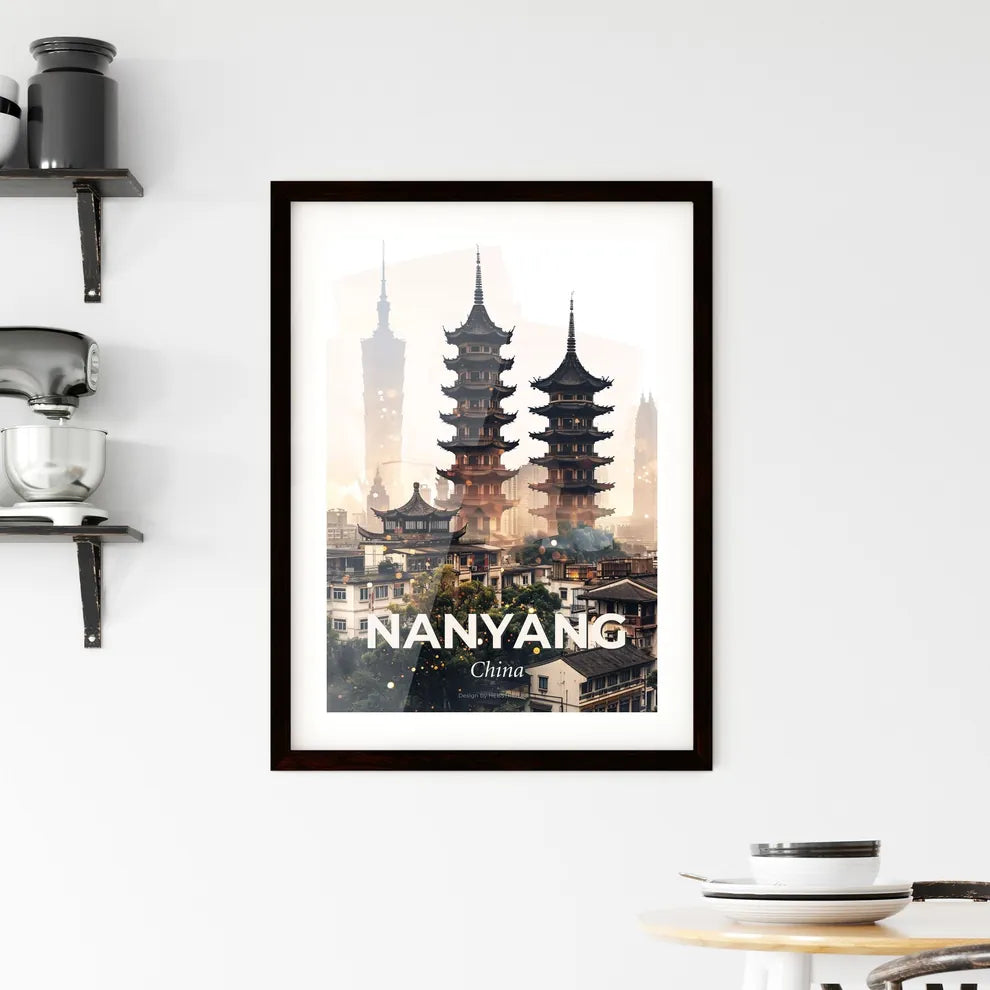 Nanyang Double Exposure Skyline Art Composite Framed Print