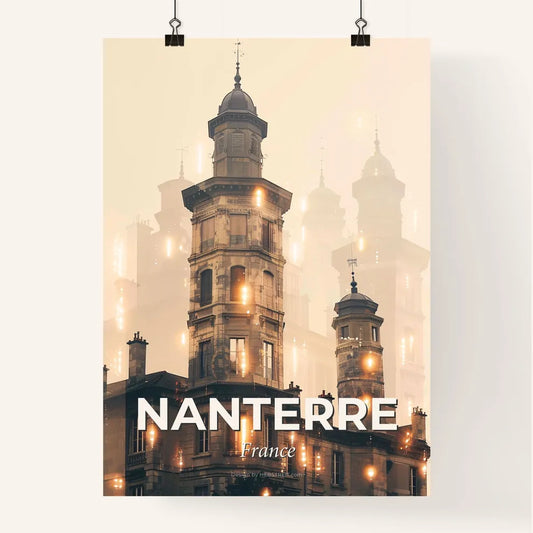 Nanterre Skyline Double Exposure Composite Art Poster Poster