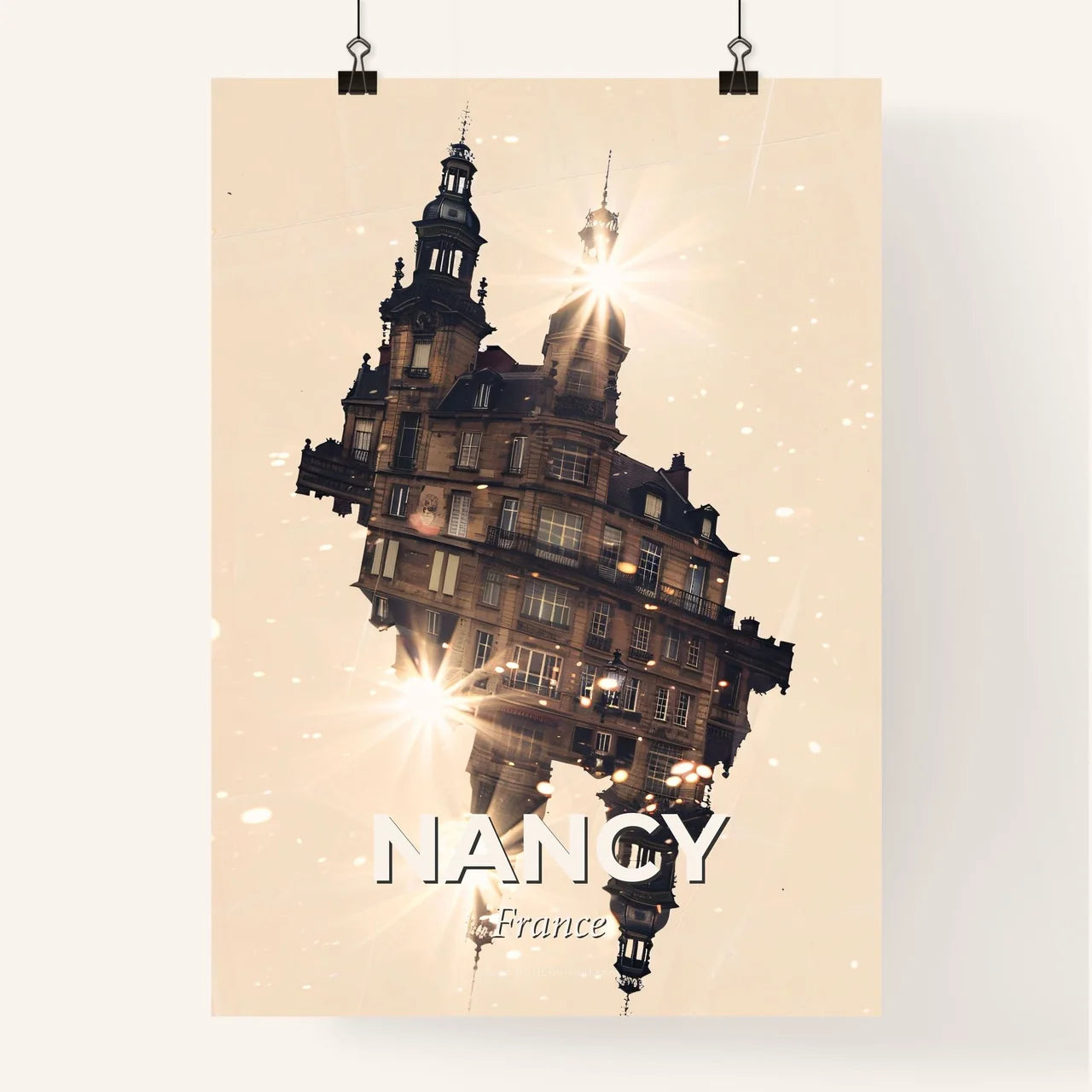 Nancy: Double Exposure Skyline Silhouette Poster Poster