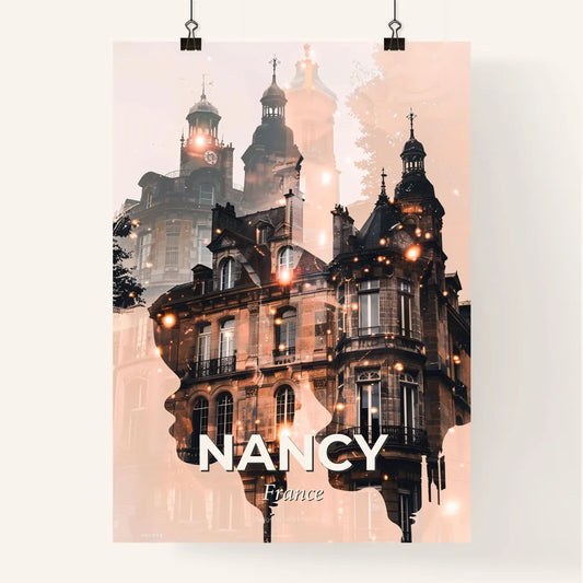 Nancy Skyline Composite Art Poster, Beige Background Poster