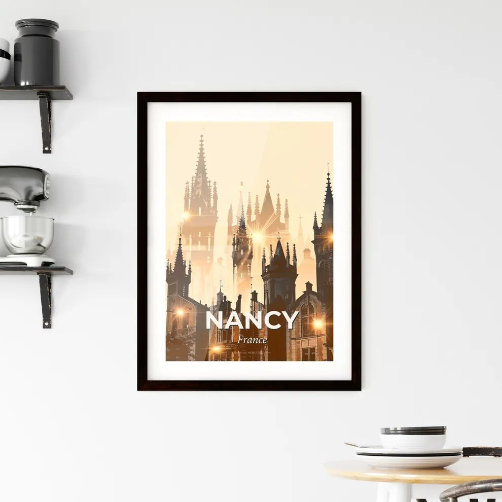 Nancy Skyline Noir Framed Print