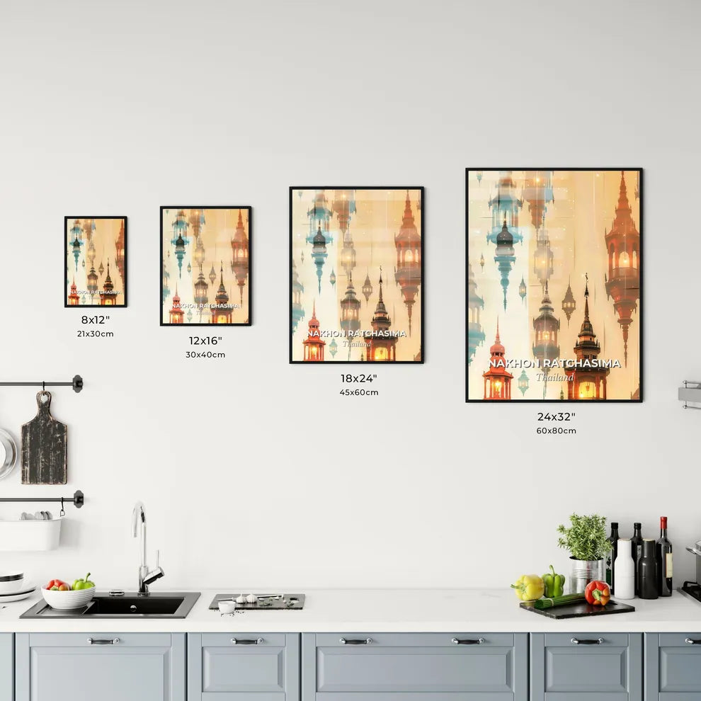 Nakhon Ratchasima Skyline Double Exposure Cityscape Office Art