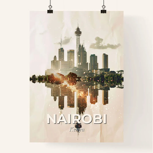 Nairobi: Bright Lights, City Icons Art Poster Poster