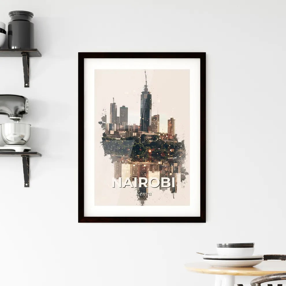 Nairobi Cityscapes Symphony Skyline Framed Print