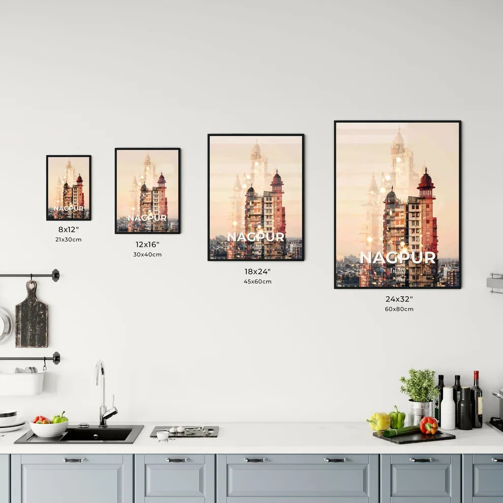 Nagpur Skyline Poster Art Office Art