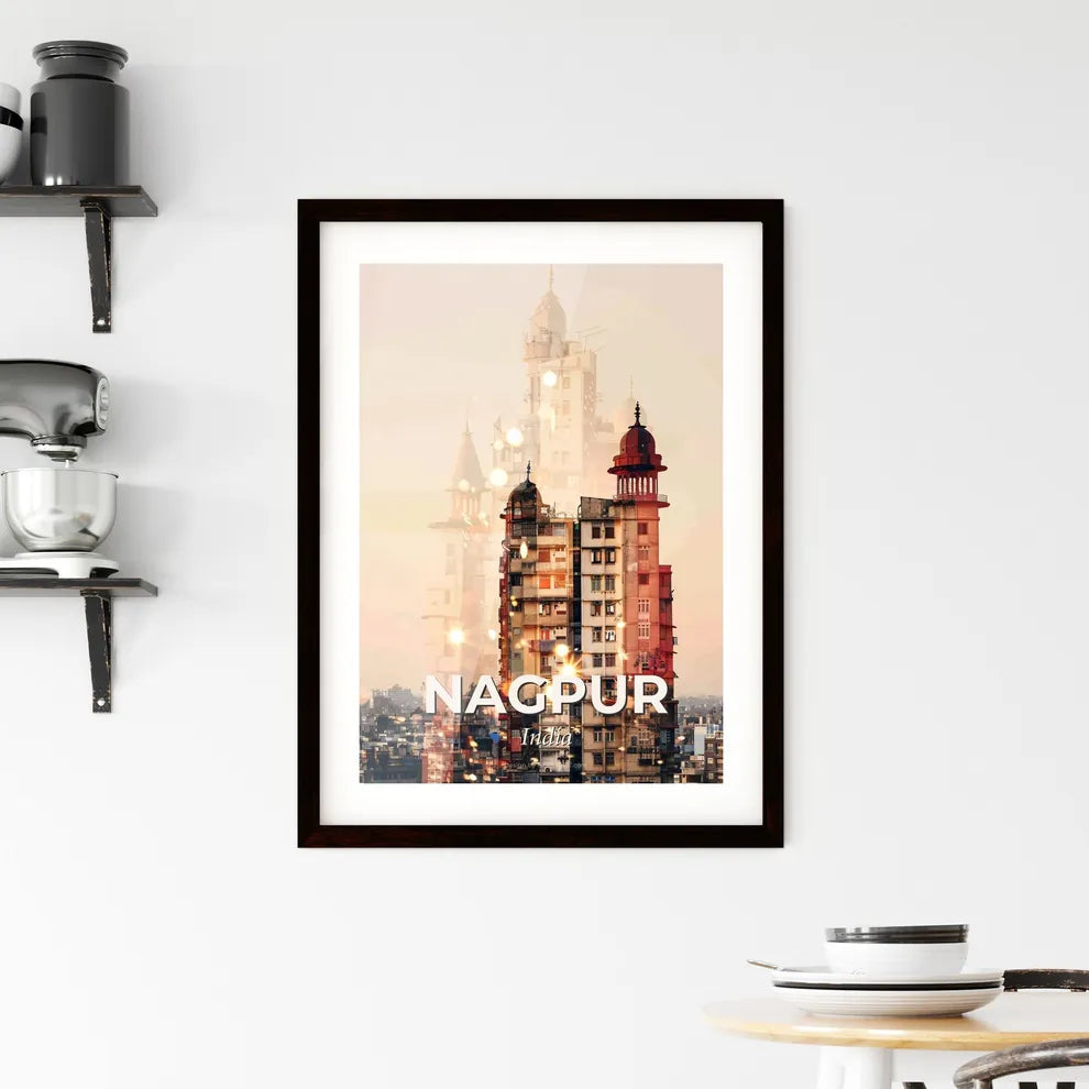 Nagpur Skyline Poster Art Framed Print