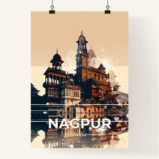 Nagpur: Vibrant Skyline Double Exposure Poster Poster